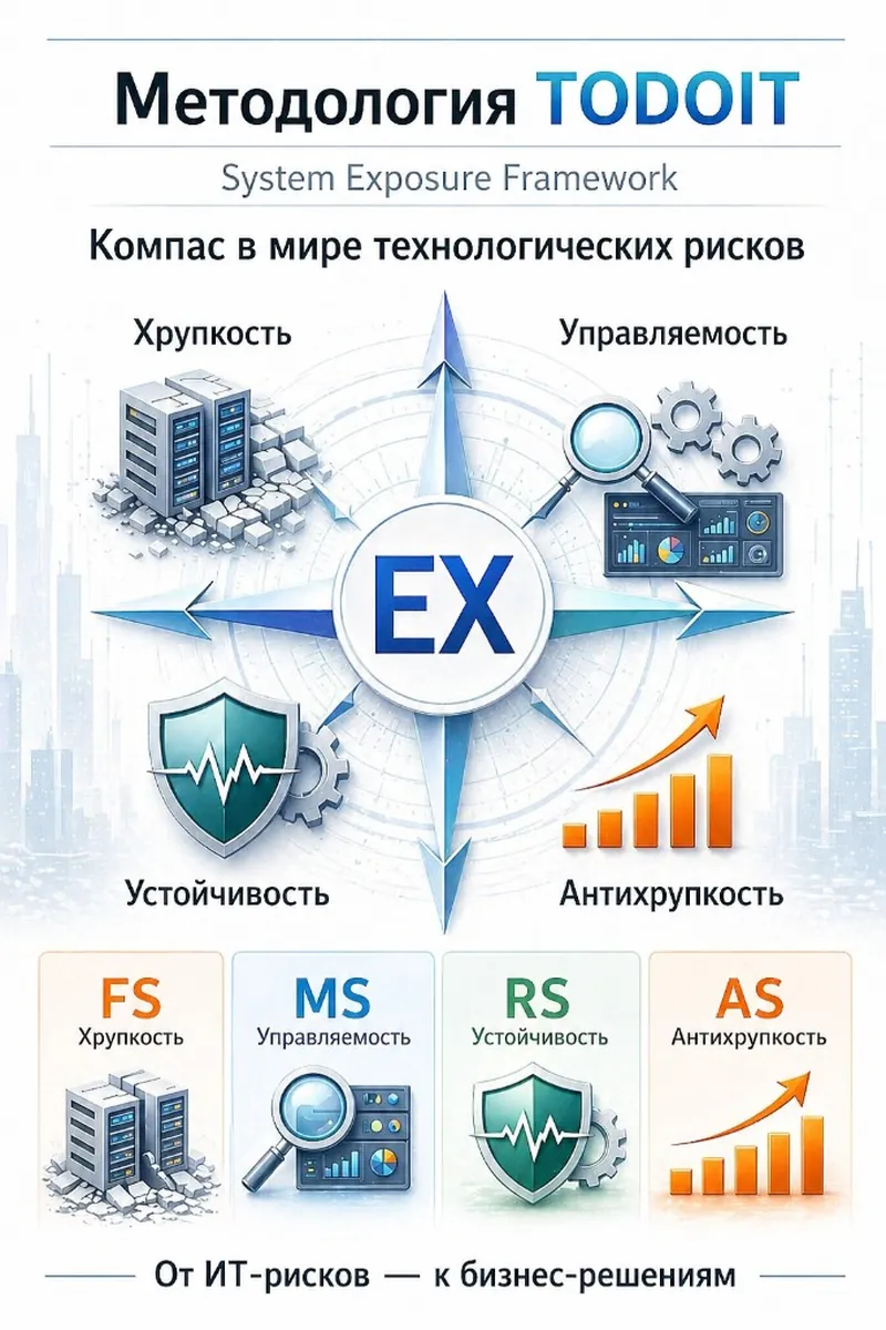Методология TODOIT: System Exposure Framework — компас в мире технологических рисков (FS, MS, RS, AS)